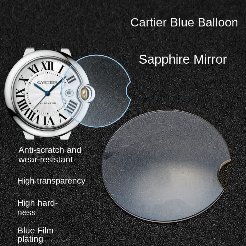 Cartier Watch Ballon Bleu - Masque en verre saphir à effet