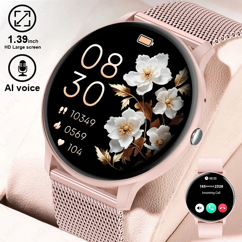 Smartwatch Ladies Watches For Women - Montre connectée LIGE avec appels Bluetooth