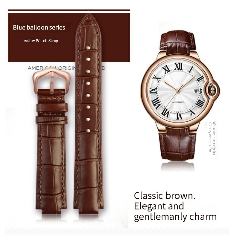 Bracelet de montre en cuir pou - Cartier Watch Ballon Bleu avis et prix