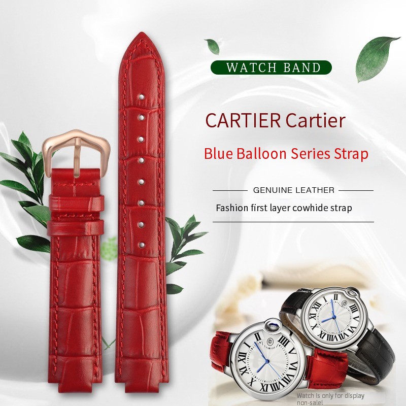 Bracelet de montre en cuir pou - Cartier Watch Ballon Bleu avis et prix