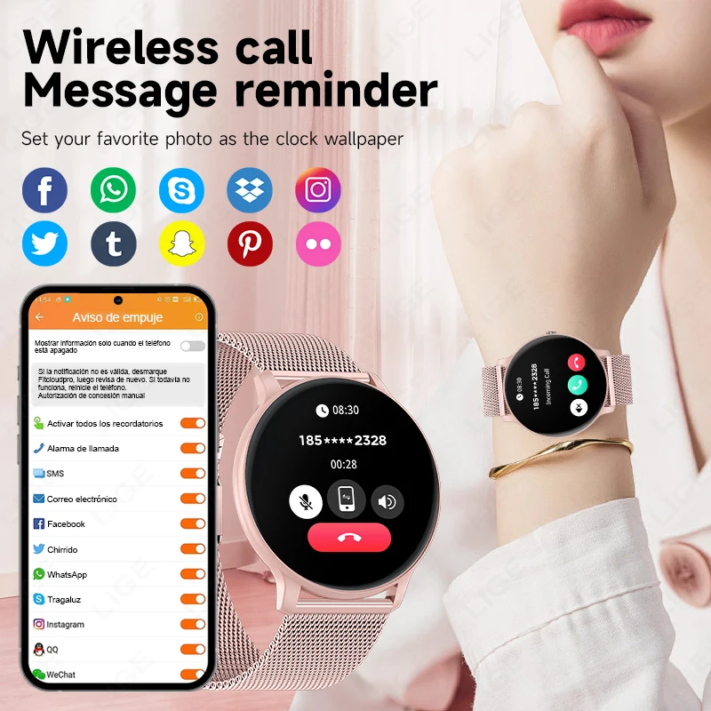 Montre connectée LIGE avec app - Smartwatch Ladies Watches For Women avis et prix