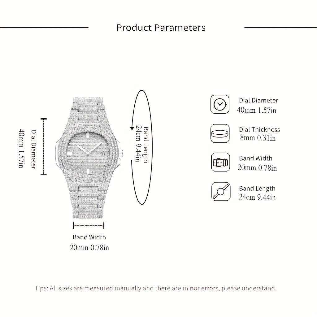 1pc populaire Hip Hop plein di - Minimalist Thin Watch avis et prix