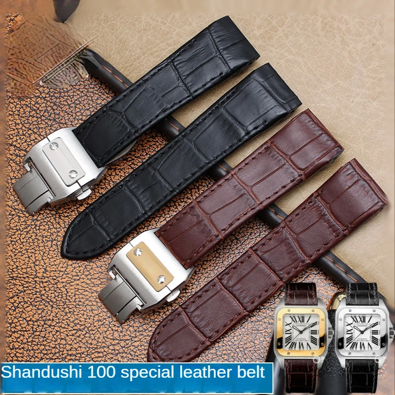 Bracelet de montre en cuir vér - Cartier Watch Tank avis et prix