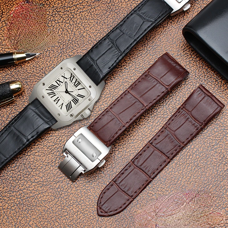 Bracelet de montre en cuir vér - Cartier Watch Tank avis et prix